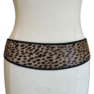 Vintage Omega Genuine Suede and Calfhair Wide Belt